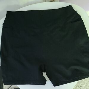 Senita Athletics Black High Waist 5 In Shorts
